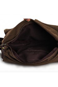 Men's Canvas Messenger Shoulder Bag Brown/Black