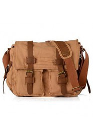 New Vintage Canvas Mens Women Leather Rucksack Shoulder Messenger Satchel Book Bag