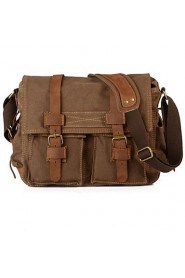 New Vintage Canvas Mens Women Leather Rucksack Shoulder Messenger Satchel Book Bag