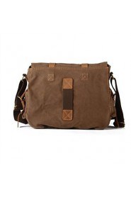 New Vintage Canvas Mens Women Leather Rucksack Shoulder Messenger Satchel Book Bag