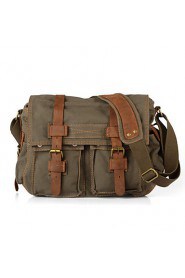 New Vintage Canvas Mens Women Leather Rucksack Shoulder Messenger Satchel Book Bag