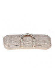 Women PU Baguette Clutch Purple / Blue / Gold / Red / Silver / Gray / Black / Champagne