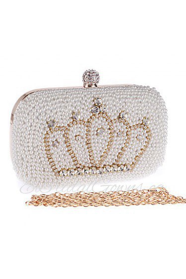 Women's Crown Pearl Inlaid Diamonds Party/Evening Bag