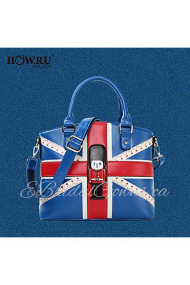 Women's PU Tote Bag/Single Shoulder Bag/Crossbody Bags Black/Blue