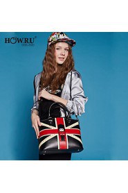 Women's PU Tote Bag/Single Shoulder Bag/Crossbody Bags Black/Blue