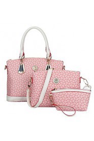 Women PU Shell Shoulder Bag / Tote / Satchel / Clutch White / Pink / Blue / Black