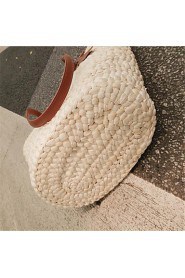 Women Casual Straw Tote Beige