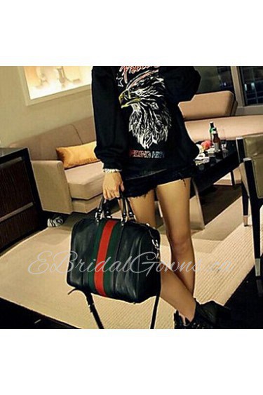 Women PU Sling Bag Shoulder Bag Black