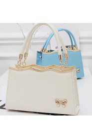 Women PU Baguette Shoulder Bag / Tote White / Pink / Blue / Black