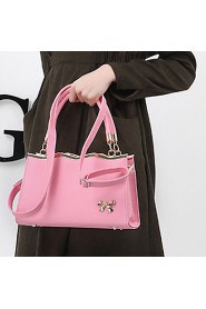 Women PU Baguette Shoulder Bag / Tote White / Pink / Blue / Black