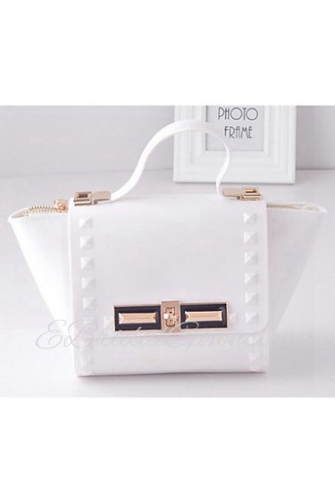 Women Casual PVC Tote White / Pink / Blue / Yellow / Gold / Silver / Black