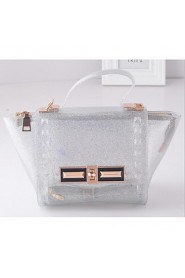 Women Casual PVC Tote White / Pink / Blue / Yellow / Gold / Silver / Black