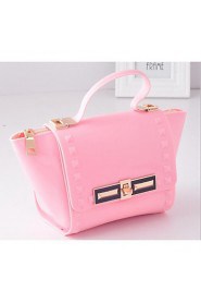 Women Casual PVC Tote White / Pink / Blue / Yellow / Gold / Silver / Black