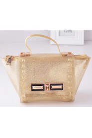 Women Casual PVC Tote White / Pink / Blue / Yellow / Gold / Silver / Black