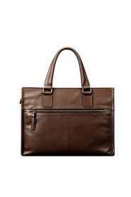 Men Briefcase Top Grade Genuine Leather Business Handbag Vintage First Layer Cowhide Shoulder Messenger Bags