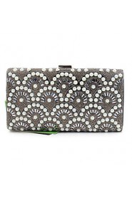 Women Metal Flap Clutch / Evening Bag Gold / Silver / Black