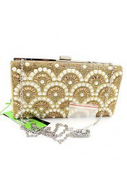 Women Metal Flap Clutch / Evening Bag Gold / Silver / Black