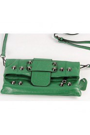 Women Casual Cowhide Shoulder Bag Green / Red / Gray / Black / Burgundy