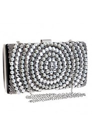 Women Metal Minaudiere Evening Bag Blue / Gold / Red / Silver / Black