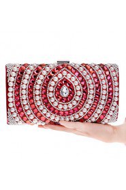 Women Metal Minaudiere Evening Bag Blue / Gold / Red / Silver / Black