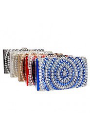 Women Metal Minaudiere Evening Bag Blue / Gold / Red / Silver / Black