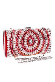 Women Metal Minaudiere Evening Bag Blue / Gold / Red / Silver / Black