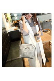 Women PU Hobo Shoulder Bag / Tote White / Silver / Black