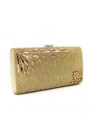 Women Metal Flap Clutch / Evening Bag Gold / Silver / Black