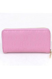 Women PU Bi fold Clutch / Wallet / Card & ID Holder White / Pink / Blue / Red / Black