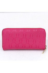 Women PU Bi fold Clutch / Wallet / Card & ID Holder White / Pink / Blue / Red / Black