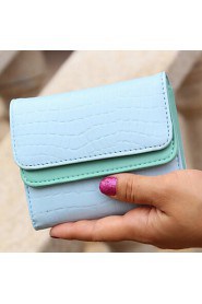 Women's PU Wallet Pink/Blue/Yellow/Red/Black