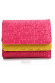 Women's PU Wallet Pink/Blue/Yellow/Red/Black