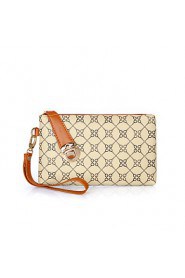 Women PU Baguette Clutch Gold / Brown