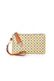 Women PU Baguette Clutch Gold / Brown