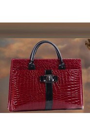 Women Casual / Office & Career / Shopping PU Tote Red / Black