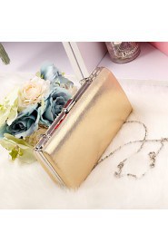 Women Silk / Metal Minaudiere Clutch / Evening Bag Gold / Silver