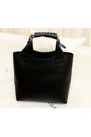 Women PU Shopper Tote Multi color