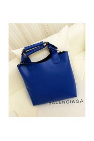 Women PU Shopper Tote Multi color