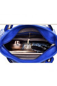 Women PU Barrel Shoulder Bag / Tote White / Purple / Blue / Gold / Red / Black