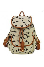 Women Sports / Shopping Canvas Toggle Backpack