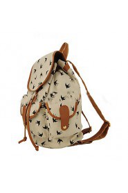 Women Sports / Shopping Canvas Toggle Backpack