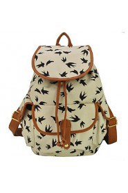 Women Sports / Shopping Canvas Toggle Backpack