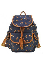 Women Sports / Shopping Canvas Toggle Backpack