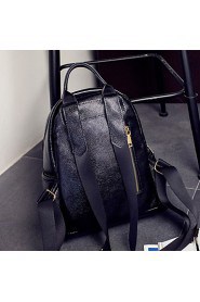 Women Casual PU Zipper Backpack