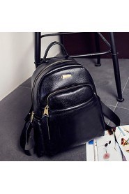 Women Casual PU Zipper Backpack