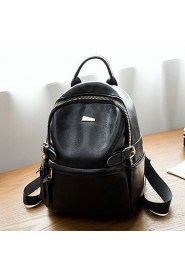 Women Casual PU Zipper Backpack