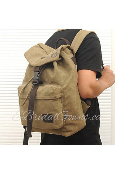 Men Women Canvas Backpack School Laptop Bag