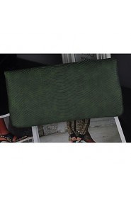 Women Casual PU Clutch Green / Black