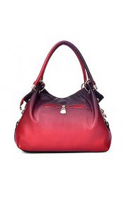 Women PU Barrel Shoulder Bag / Tote Red