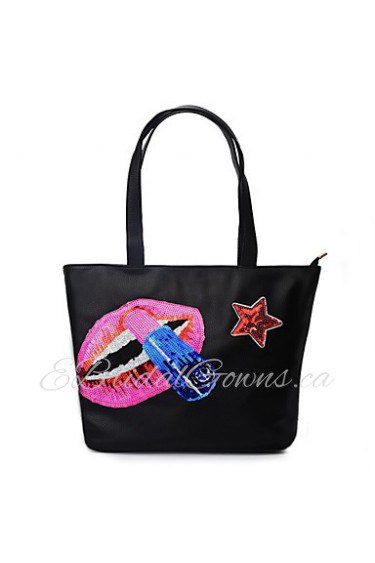 han edition tide one shoulder leisure sequins tote bags